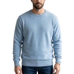 Nordstrom Men's Shop 100% Cashmere Crewneck Sweater Blue Size XL